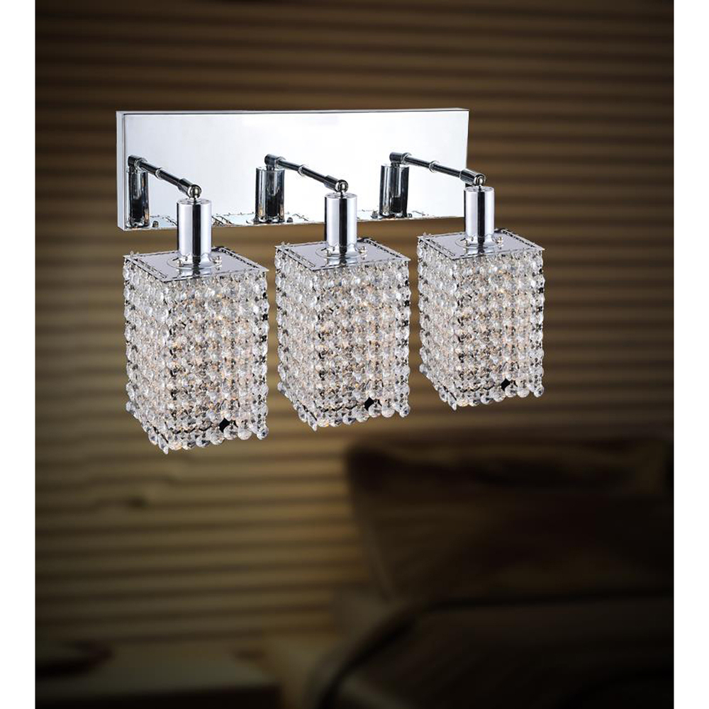 Glitz 3 Light Vanity Light With Chrome Finish